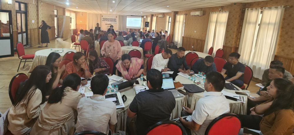 Group activity during the stakeholder’s workshop on PRI-CBO convergence at Hotel de Oriental Grand, Kohima.